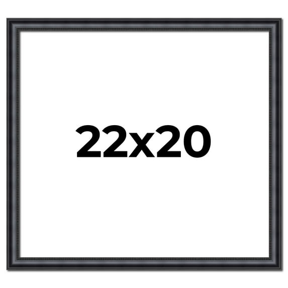 22x20 Frame Black Real Wood Picture Frame Width 1.25 inches | Interior Frame Depth 0.5 inches |