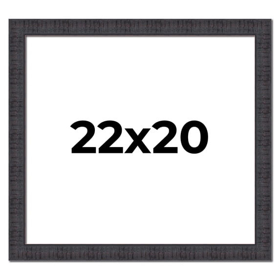 22x20 Frame Brown Rustic Solid Wood Picture Frame 1.5 Inches Wide | Interior Frame Depth 0.5 Inches
