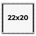thumbnail image 1 of 22x20 Frame Brushed Silver Solid Wood Picture Frame | 0.75 Inch Moulding Width | Rabbet Depth 0.75, 1 of 5