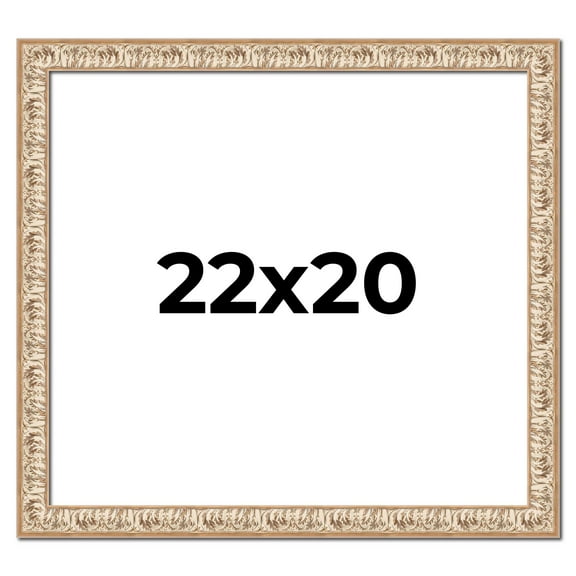 22x20 Frame White Real Wood Picture Frame Width 1.5 inches | Interior Frame Depth 0.5 inches |