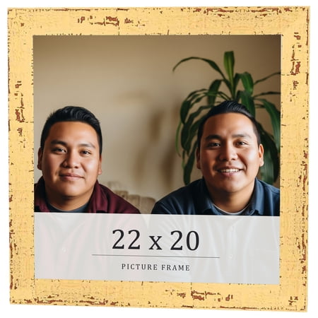 22x20 Frame Yellow Real Wood Picture Frame Width 1.25 inches | Interior Frame Depth 0.5 inches |