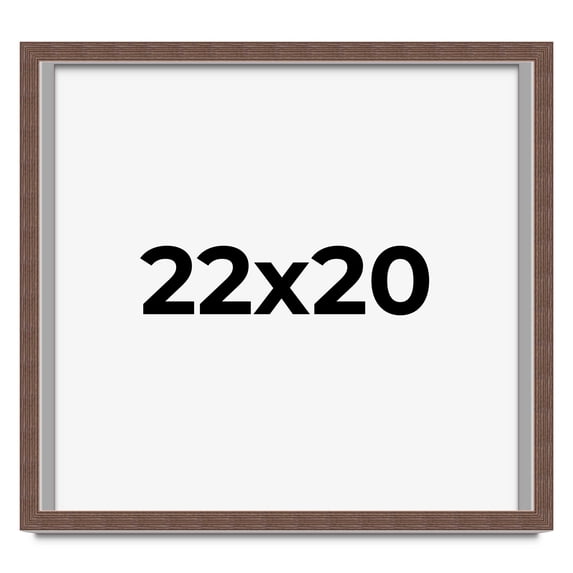 22x20 Shadow Box Frame Brown | 1.125 inches Deep Real Wood Rustic Shadowbox Display Frame | UV