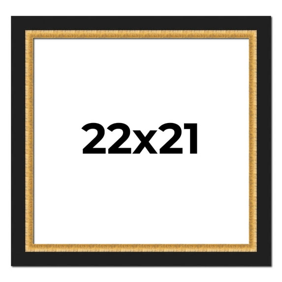 22x21 Frame Gold Real Wood Picture Frame Width 2.25 Inches | Interior Frame Depth 0.5 Inches |