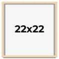 thumbnail image 1 of 22x22 Frame Beige Real Wood Picture Frame Width 0.75 inches | Interior Frame Depth 0.5 inches |, 1 of 8