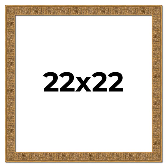 22x22 Frame Black and Gold Distressed Solid Wood Sonoma Picture Frame | 1.625 Inch Moulding Width |