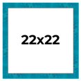 thumbnail image 1 of 22x22 Frame Blue Teal Burl Wood Picture Frame | 1.75 Inch Moulding Width | Interior Frame Depth 0.5, 1 of 8