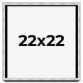 thumbnail image 1 of 22x22 Frame Brushed Silver Solid Wood Picture Frame | 0.75 Inch Moulding Width | Rabbet Depth 0.75, 1 of 5