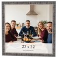 thumbnail image 1 of 22x22 Frame Silver Grey Distressed Solid Wood Picture Frame | 0.75 Inch Moulding Width | Interior, 1 of 8