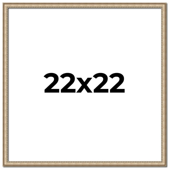 22x22 Frame Silver Real Wood Picture Frame Width 0.75 Inches | Interior Frame Depth 0.5 Inches |