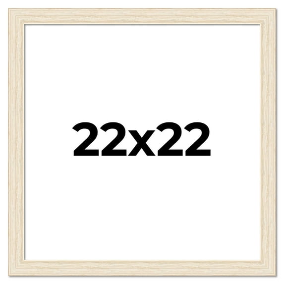 22x22 Frame White Real Wood Picture Frame Width 1.5 inches | Interior Frame Depth 0.5 inches | Barn