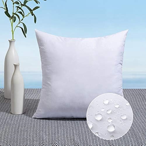 22x22 Pillow Insert Throw Pillow Insert, Outdoor Pillows Water-Resistant Premium Outdoor Pillow Stuffer Sham Square for Couch Sofa Patio Furniture Cushion Porch Swing