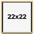 thumbnail image 1 of 22x22 Shadow Box Frame Gold | 1.375 Inches Deep Real Wood Contemporary Shadowbox Display Frame | UV, 1 of 7