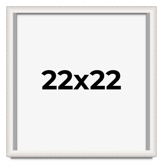 22x22 Shadow Box Silver Brushed Striped Display Frame | 1.625 Inches Deep | 1 Inch Moulding Width |