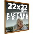 thumbnail image 1 of 22x22 Slim Profile Brown Picture Frame - UV Acrylic, Foam Board Backing, Hanging Hardware, 1 of 8
