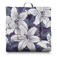 thumbnail image 1 of 22x22in Square Meditation Cushion - Floral Velvet Floor Pillow for Kids Adults, Pets Sleep Mat Gym Yoga Seat Cushion with Handle, Perfect for Home Bedroom Livingroom, Office, School Sitting, 1 of 7