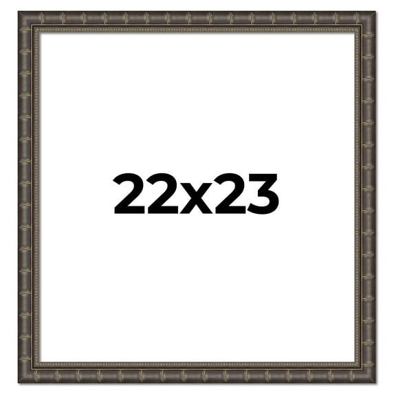 22x23 Frame Black Bamboo Solid Wood Picture Frame Width 1.5 Inches | Interior Frame Depth 0.5