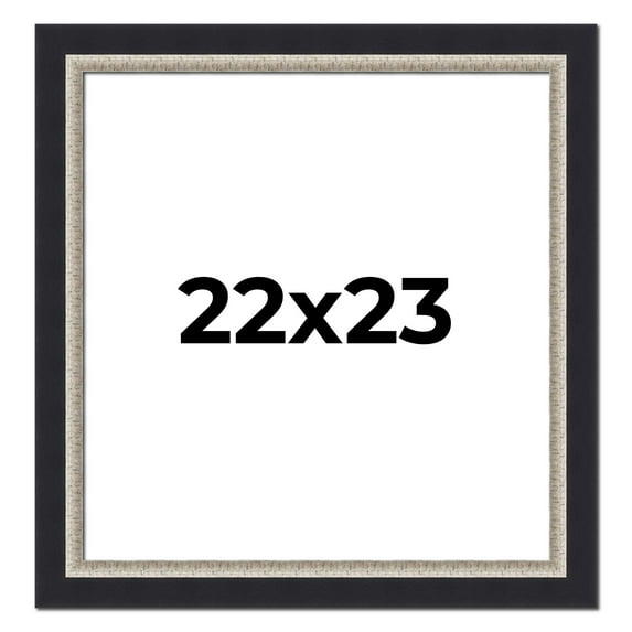 22x23 Frame Black Real Wood Picture Frame Width 2.25 Inches | Interior Frame Depth 0.5 Inches |