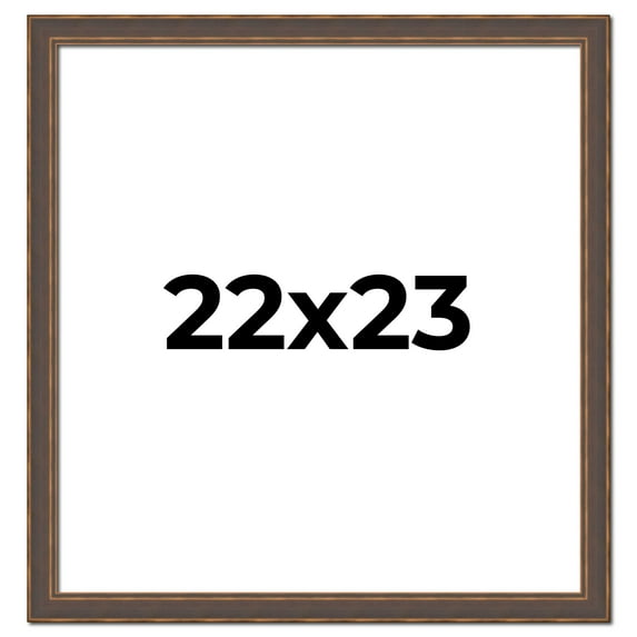 22x23 Frame Golden Caramel Solid Wood Bronze Picture Frame | 1.25 Inch Moulding Width | 0.5 Inch