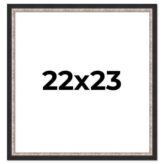 22x23 Frame Silver Real Wood Picture Frame Width 1.25 Inches | Interior Frame Depth 0.75 Inches |