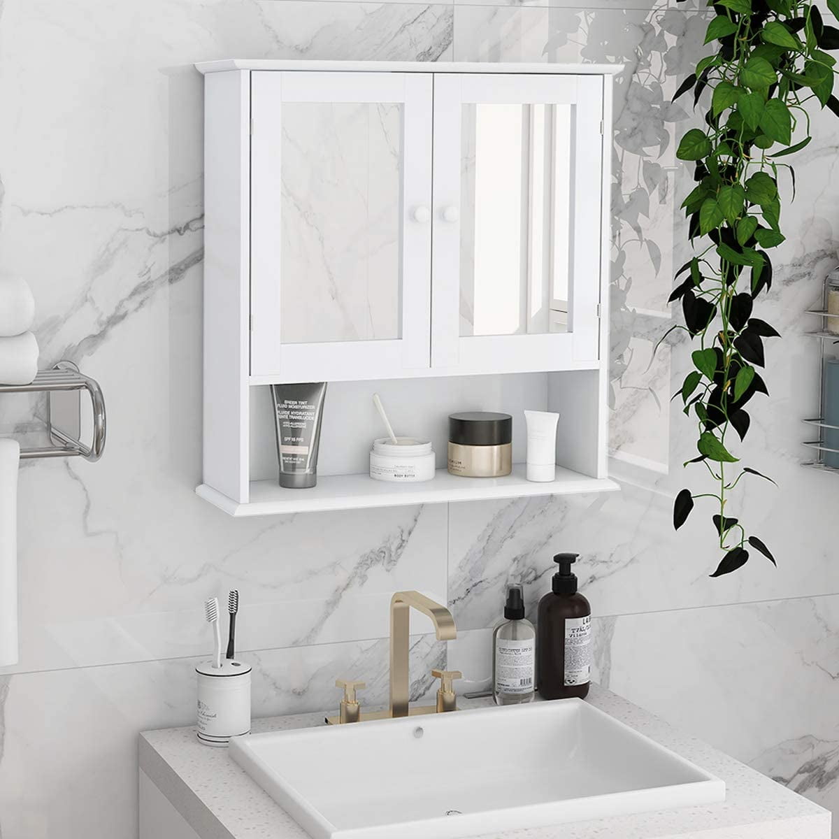 22x23 Inch Bathroom Medicine Cabinet, Wall Mounted Mirror Cabinet ...