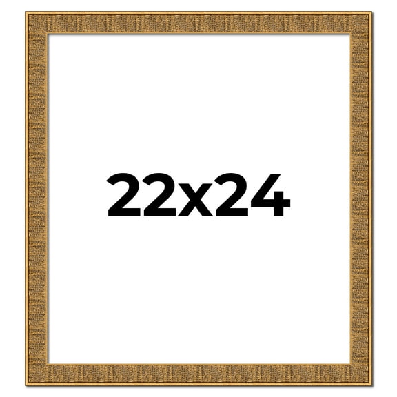 22x24 Frame Black and Gold Distressed Solid Wood Sonoma Picture Frame | 1.625 Inch Moulding Width |