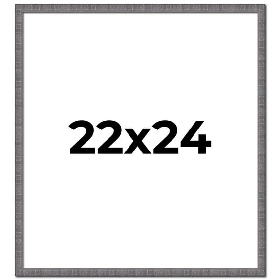 22x24 Frame Blue Kingsley Pewter Solid Wood Picture Frame Width 0.75 Inches |Interior Depth 0.5