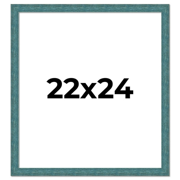 22x24 Frame Blue Rustic Barnwood Solid Wood Picture Frame Width 1.25 Inches | Interior Depth 0.5
