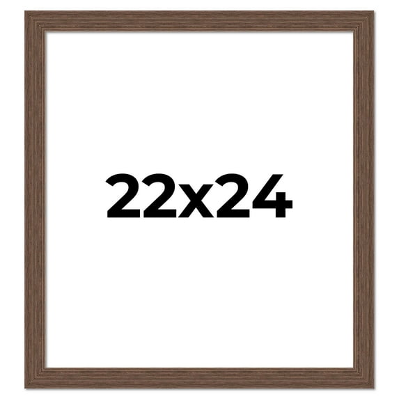 22x24 Frame Brown Distressed Barnwood Picture Frame | Rustic Farmhouse Photo Frame Includes UV