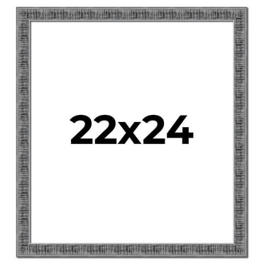 22x24 Frame Silver Black Rustic Sonoma Solid Wood Picture Frame | 1.5 Inch Moulding Width |