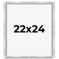 thumbnail image 1 of 22x24 Frame Silver Whitewashed Wood Grain Solid Wood Shadow Box | 0.75 Inch Moulding Width | 0.75, 1 of 8