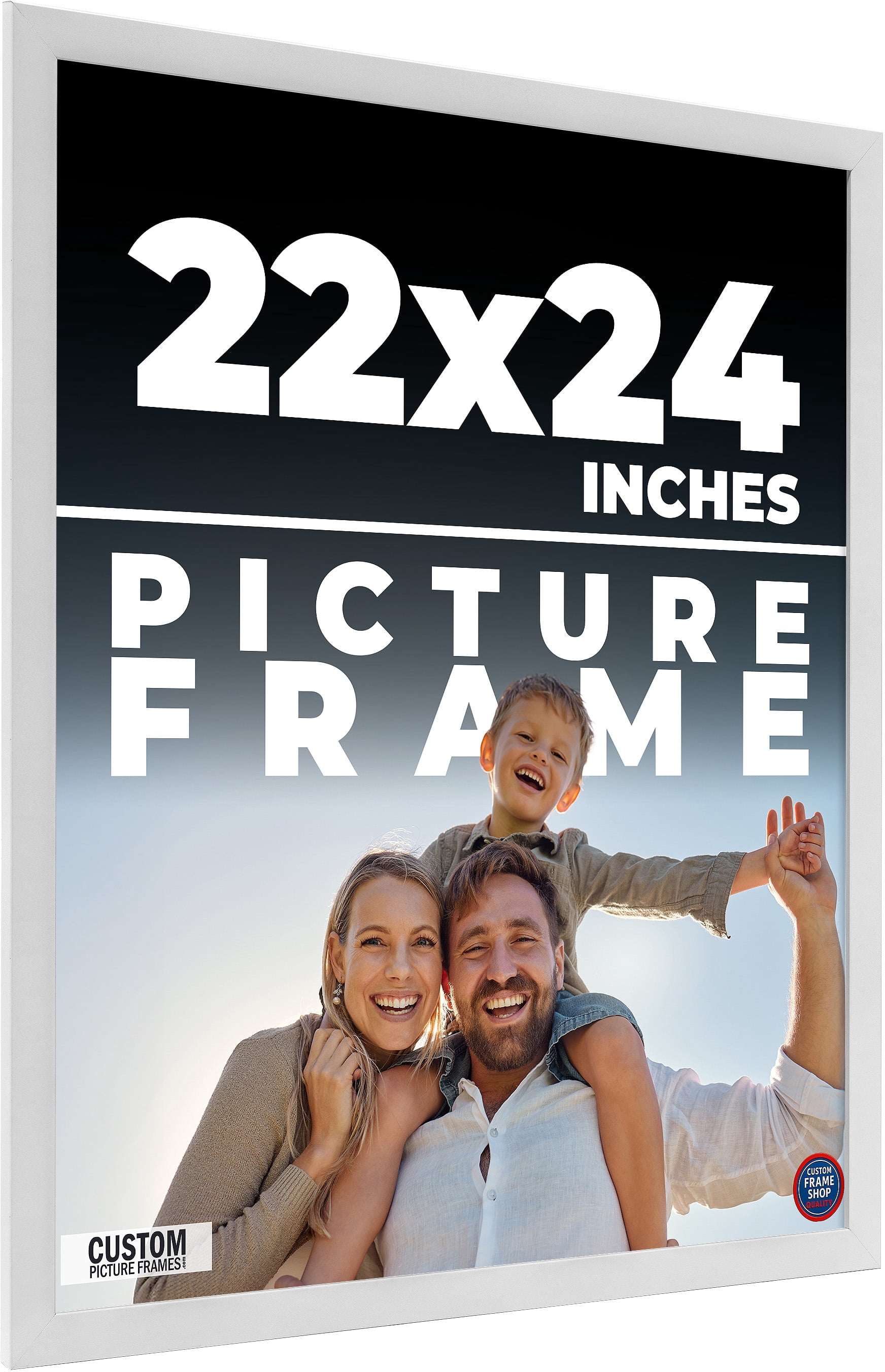22x24 Frame White Real Wood Picture Frame Width 0.75 inches | Interior ...