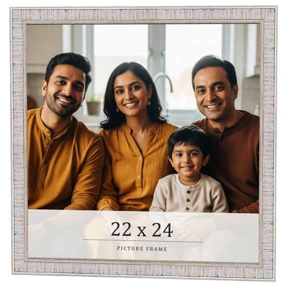 22x24 Frame White Real Wood Picture Frame Width 0.75 inches | Interior Frame Depth 0.5 inches |