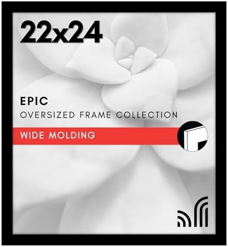 22x24 Picture Frame with Polished Plexiglass - Black Picture Frame ...