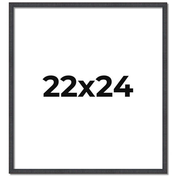 22x24 Rustic Brown Real Wood Picture Frame Width 0.75 inches | Interior Frame Depth 0.5 inches |