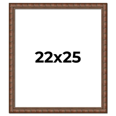 22x25 Dark Brown Bamboo Real Wood Picture Frame Width 1.5 inches | Interior Frame Depth 0.5 inches