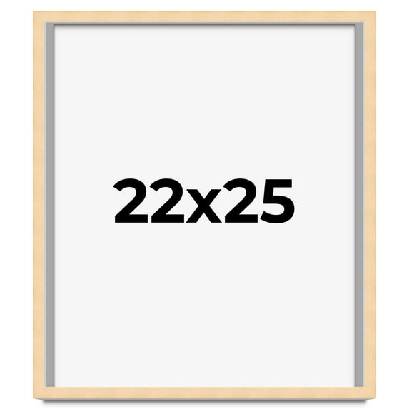 22x25 Frame Beige Real Wood Picture Frame Width 0.75 inches | Interior Frame Depth 0.5 inches |