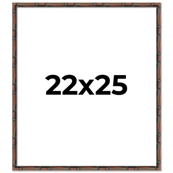 22x25 Frame Brown Bamboo with Dark Coffee/Walnut Finish | Solid Wood Picture Frame Width 0.75
