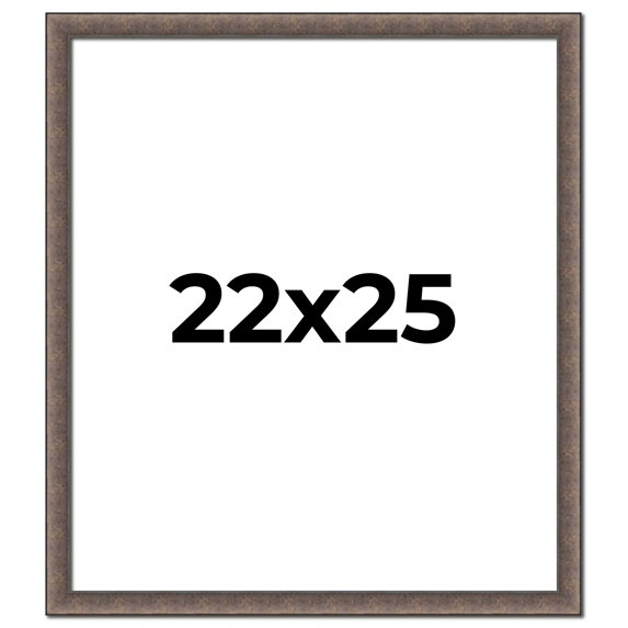 22x25 Frame Silver Real Wood Picture Frame Width 1.25 Inches | Interior Frame Depth 0.5 Inches |
