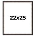 thumbnail image 1 of 22x25 Frame Silver Real Wood Picture Frame Width 1.25 Inches | Interior Frame Depth 0.75 Inches |, 1 of 8