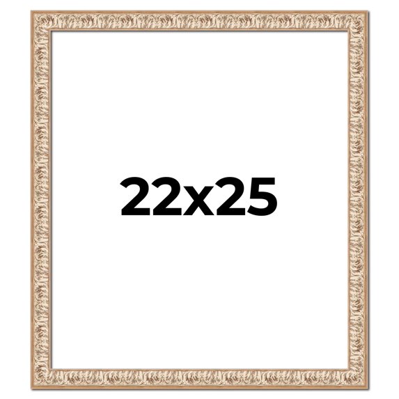 22x25 Frame White Real Wood Picture Frame Width 1.5 inches | Interior Frame Depth 0.5 inches |