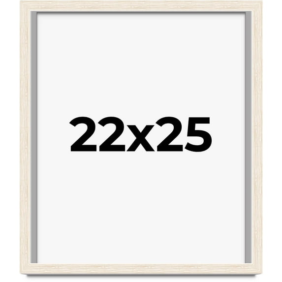 22x25 Shadow Box Frame White | 1.125 Inches Deep Real Wood Rustic Shadowbox Display Frame | UV