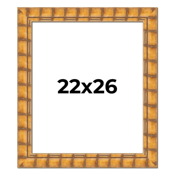 22x26 Frame Beige Real Wood Picture Frame Width 3 inches | Interior Frame Depth 0.5 inches |