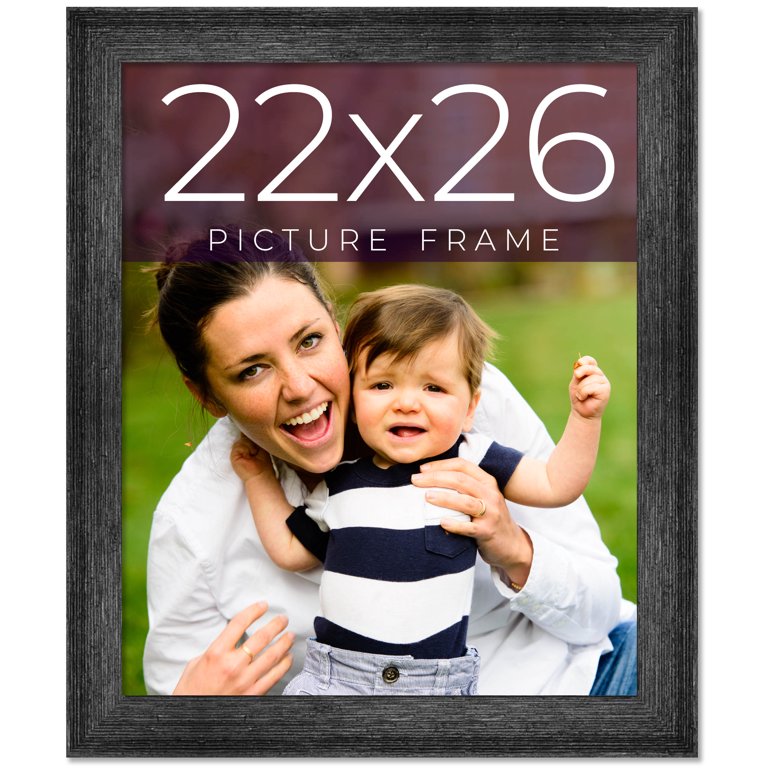 22x26 Frame Black Real Wood Picture Frame Width 1.5 inches