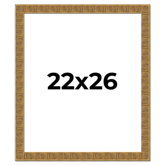 22x26 Frame Black and Gold Distressed Solid Wood Sonoma Picture Frame | 1.625 Inch Moulding Width |