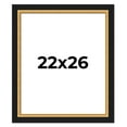 thumbnail image 1 of 22x26 Frame Gold Real Wood Picture Frame Width 2.25 Inches | Interior Frame Depth 0.5 Inches |, 1 of 8