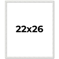 22x26 Frame White Real Wood Picture Frame Width 0.75 inches | Interior Frame Depth 0.5 inches |