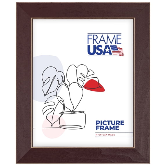 22x26 Picture Frame, Red Clean Cut Style 71206–000, 1.25 Inch Wood with Plexiglass, Wall Display