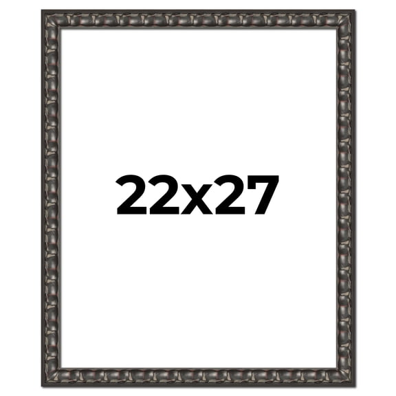 22x27 Frame Black-Brown Medieval Solid Wood Picture Frame | 1.5 Inch Moulding Width | Gotham