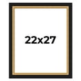thumbnail image 1 of 22x27 Frame Gold Real Wood Picture Frame Width 2.25 Inches | Interior Frame Depth 0.5 Inches |, 1 of 8