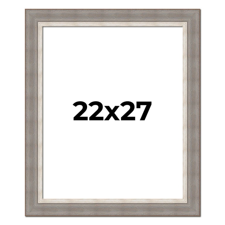 22x27 Frame Grey Real Wood Picture Frame Width 2.75 Inches